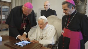 Pope tweets Pope tweets on iPad