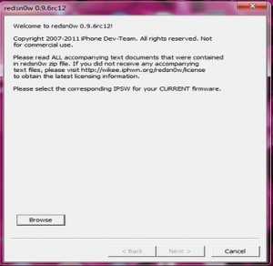 RedSn0w jailbreak for iPhone 0.9.6 RC12