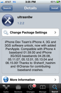 ultraSn0w 1.2.2 iPhone unlock