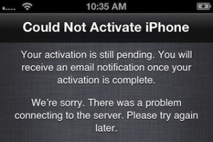 iPhone 4S, could not activate error message