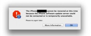 iPhone Cannot be Restored error